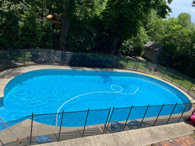 Crystal clear pool after cleanup